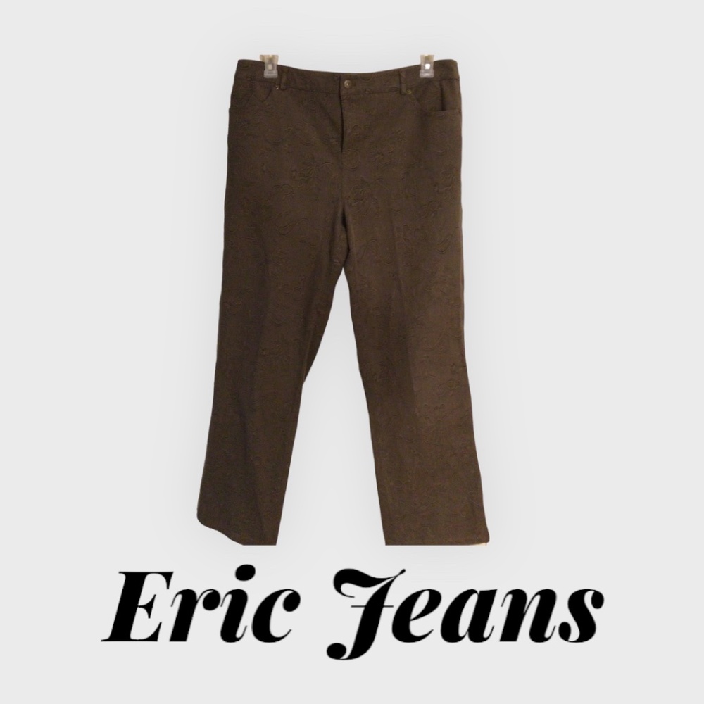 Eric Jeans Floral Wide Leg Size 16